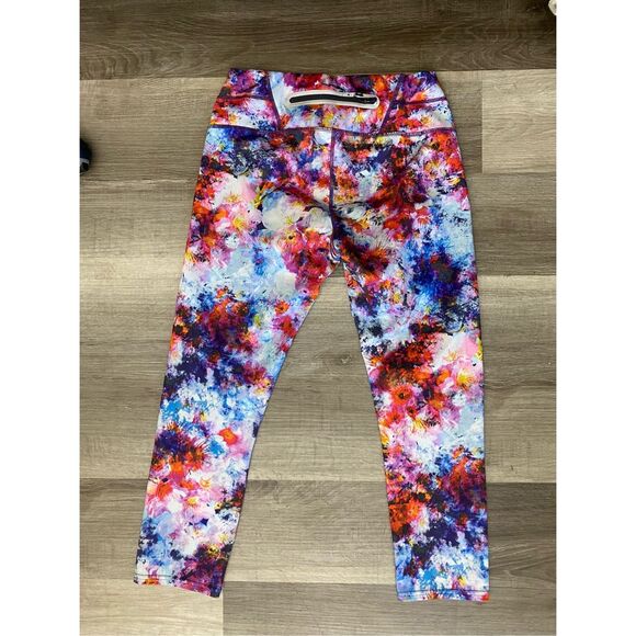 Athleta HYPERSONIC SONAR TIGHT in Ember Orange Multi Leggings, Sz Small, MP $84 - Picture 7 of 10